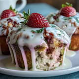 Strawberry Lemon Muffins Glaze