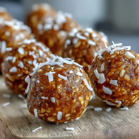 Close-up of vibrant Ginger Turmeric Energy Balls, highlighting their golden hue and textured surface with hemp seeds.