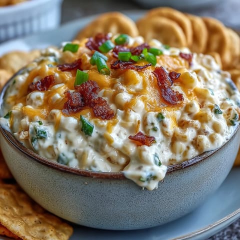 Warm Crack Corn Dip scooped from a baking dish, loaded with sweet corn, cream cheese, and sharp cheddar, ready for game day.