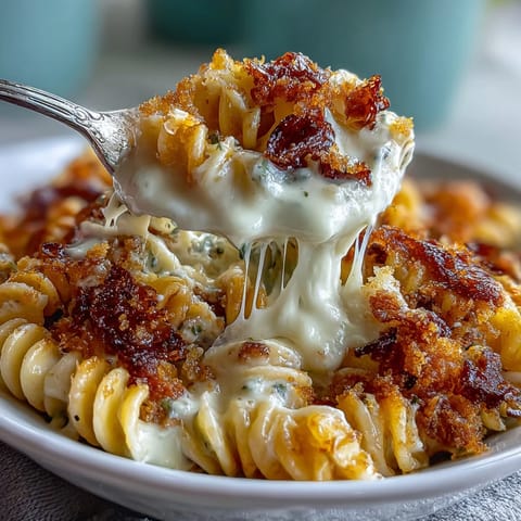 Baked Southern mac and cheese with creamy cheddar sauce and golden breadcrumb topping, a comforting classic for any dinner table.