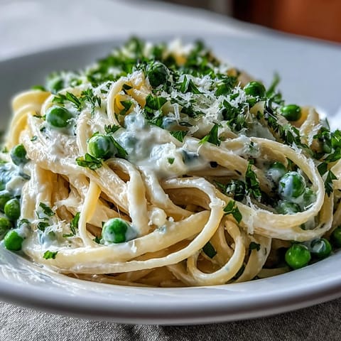 Ricotta Lemon Peas Linguine