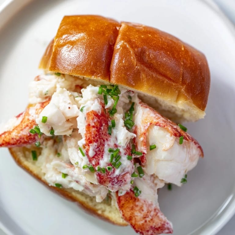 Connecticut-style New England Lobster Roll served warm with melted butter on the side.