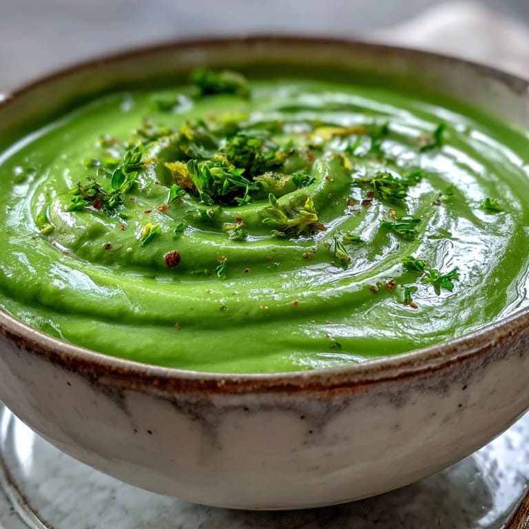 Steaming bowl of homemade Big Green Immunity-Boosting Vegetable Soup served with a slice of crusty whole-grain bread.