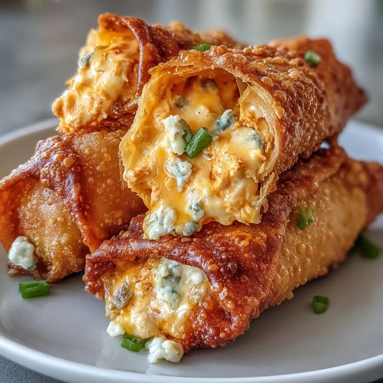 Baked Buffalo Chicken Dip Egg Rolls beside carrot sticks and celery, ideal for a game day appetizer spread.