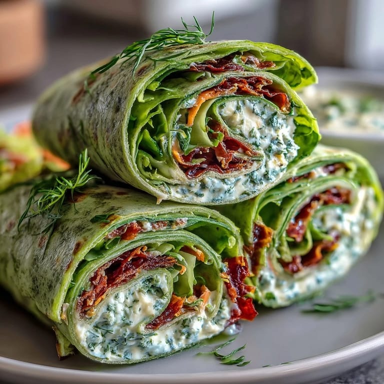 Colorful spinach tortilla pinwheels with herb cream cheese, carrots, and peppers—perfect for healthy appetizers or lunchbox treats.  