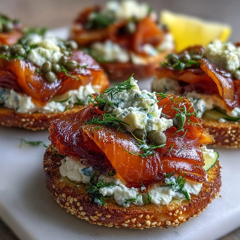 Eye-catching Mother's Day Brunch Smoked Salmon Bagel Board bursting with fresh toppings.