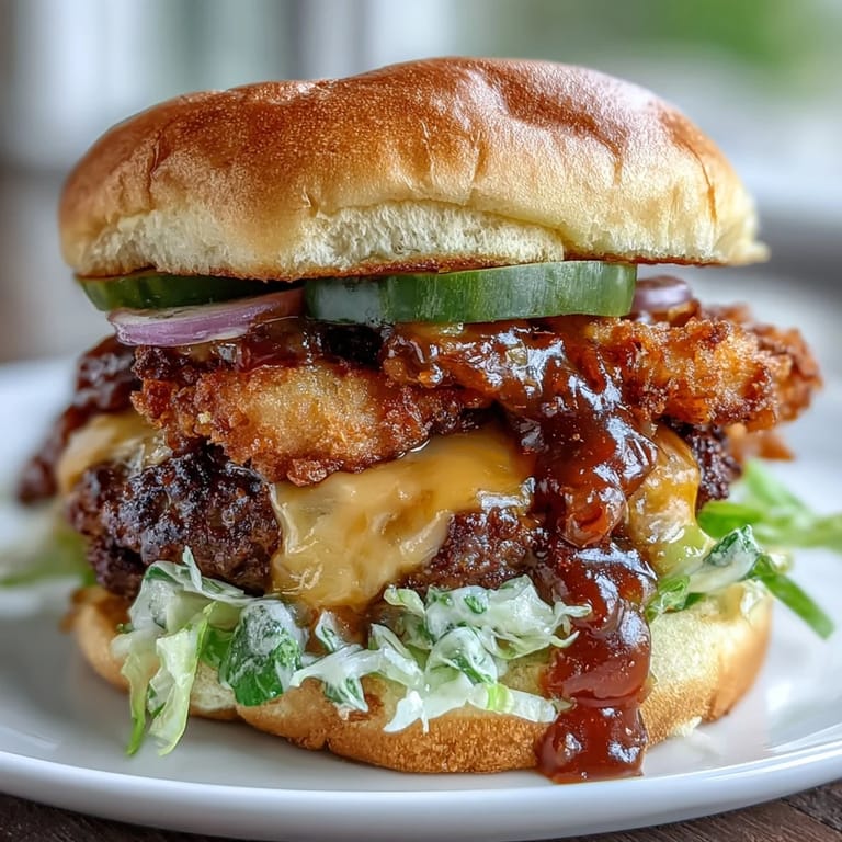 Golden brioche buns cradle hot Memorial Day smash burger sliders with secret sauce.